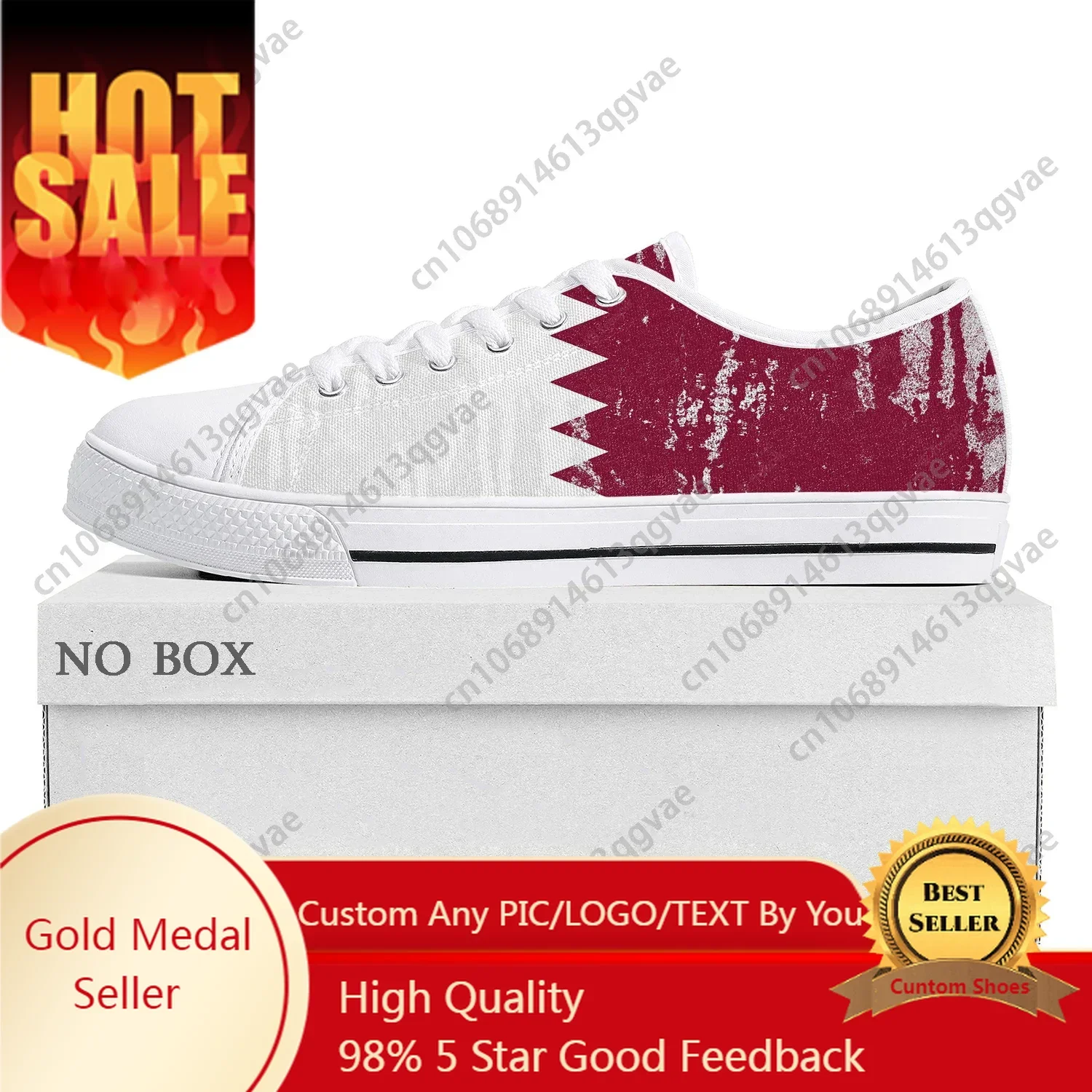 Men'S Fashion Qatar - Qatar Flag Low Top High Quality