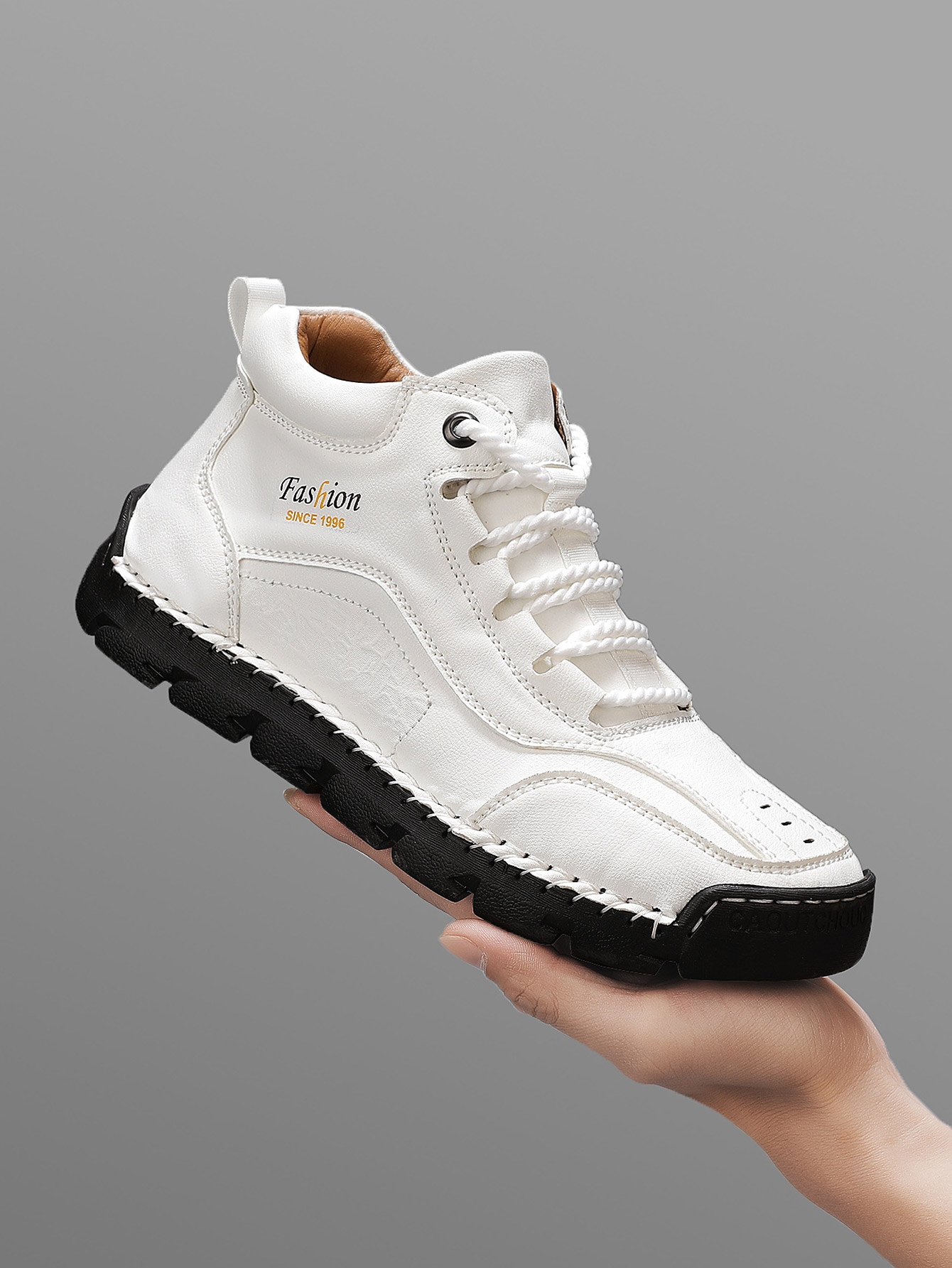 Men'S Fashion Footwear - Men's Handmade Mid-Top Casual Shoes, Simple