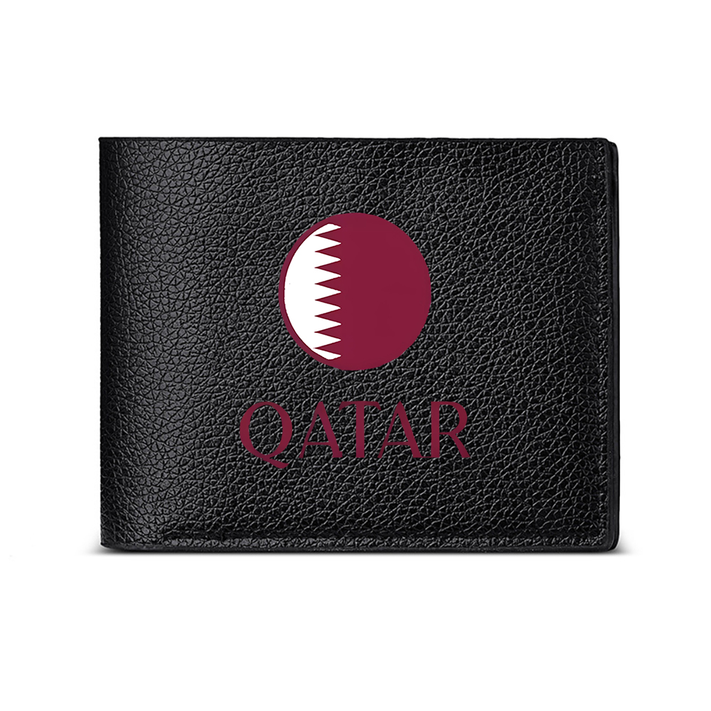 Men'S Fashion Qatar - Qatar Flag Design Men's Wallet Card
