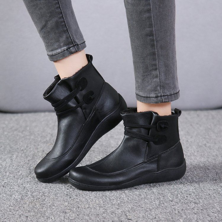 Women Vintage Round Toe PU Lea - Men Fashion Vintage recension och pris