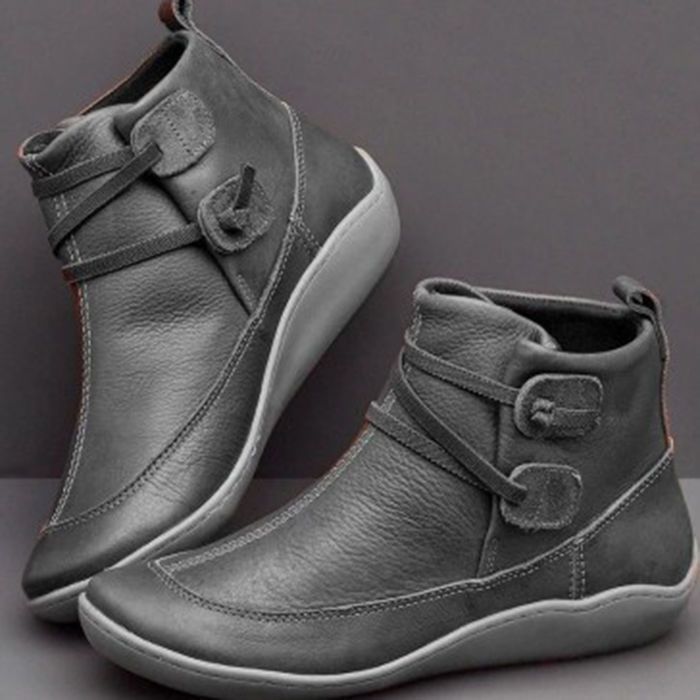 Women Vintage Round Toe PU Lea - Men Fashion Vintage recension och pris