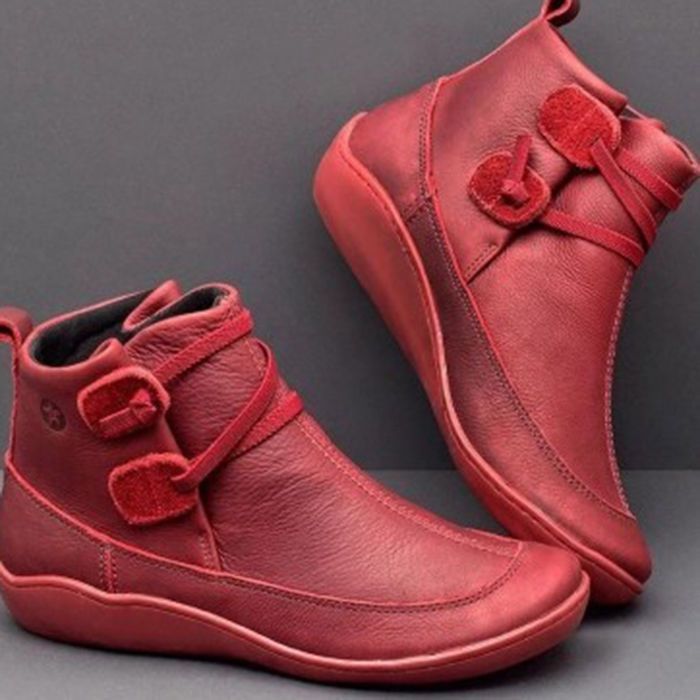 Women Vintage Round Toe PU Lea - Men Fashion Vintage recension och pris