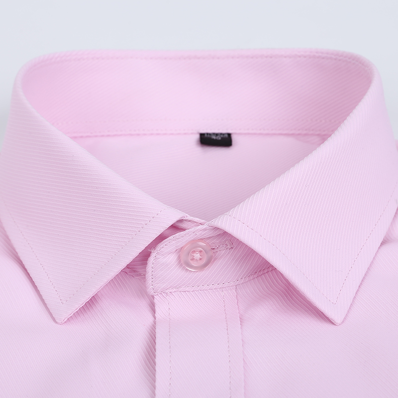Pink White Blue Twill Men's Fo - Dress Shirt Non-Iron recension och pris