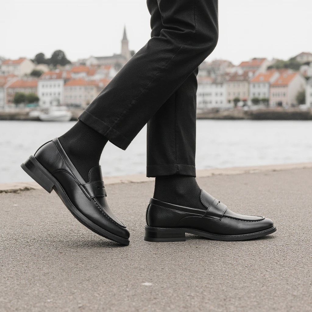 Men's Black Penny Loafers Clas - Suede Loafers Men recension och pris