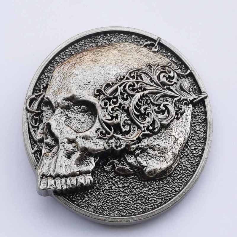 Classic Skull Series Zinc Allo - Leather Belt Braided recension och pris