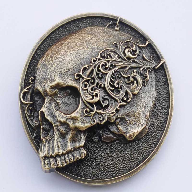Classic Skull Series Zinc Allo - Leather Belt Braided recension och pris