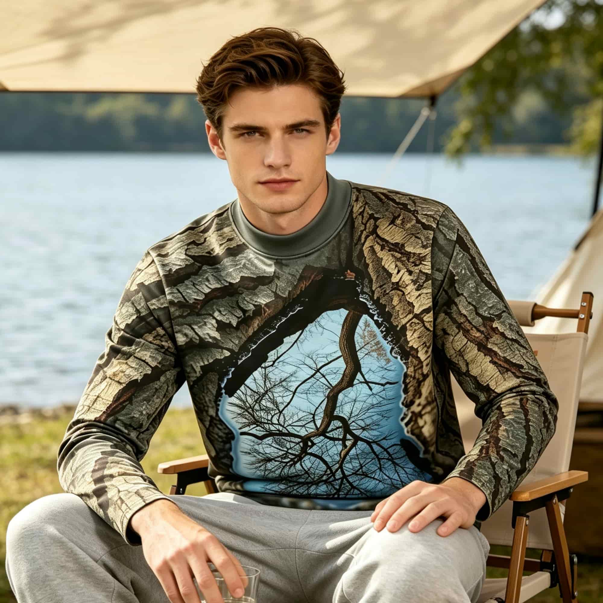 Forest‑Inspired Mock Neck Long - Men'S Fashion Usa recension och pris