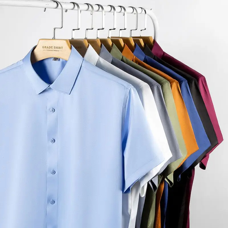 5XL Men's Dress Shirt Short Sl - Dress Shirt Non-Iron recension och pris