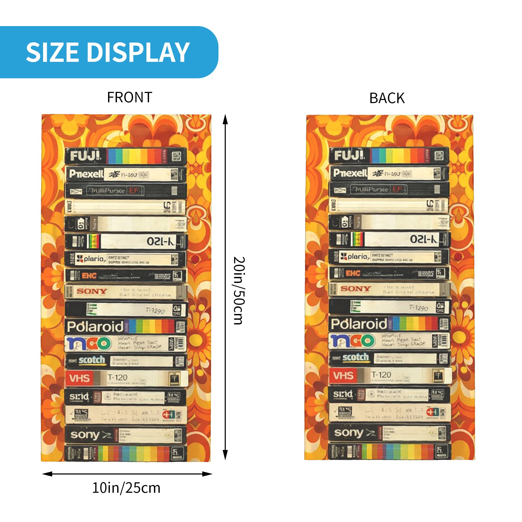 Stacked VHS Tapes 70s Floral A - Men'S Fashion 70S recension och pris