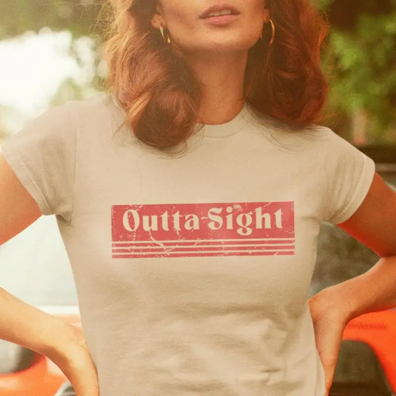 Outta Sight T Shirt 70s Retro  - Men'S Fashion 70S recension och pris
