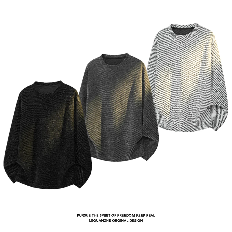 Men Diagonal Stripe Textured L - Mens Fashion Casual recension och pris
