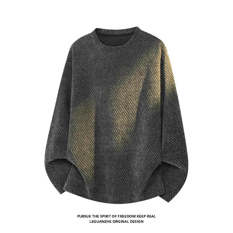 Men Diagonal Stripe Textured L - Mens Fashion Casual recension och pris
