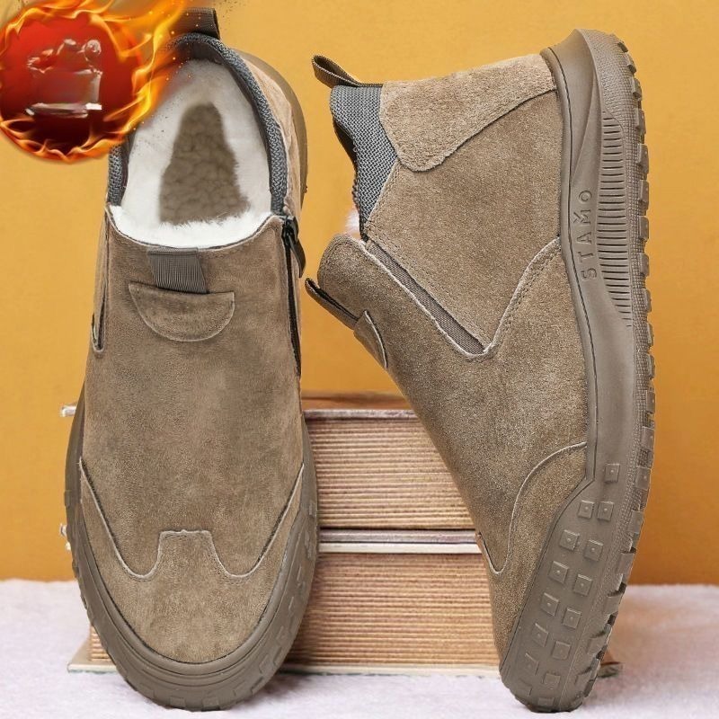 Winter Men's Shoes Plush Warm  - Suede Loafers Men recension och pris
