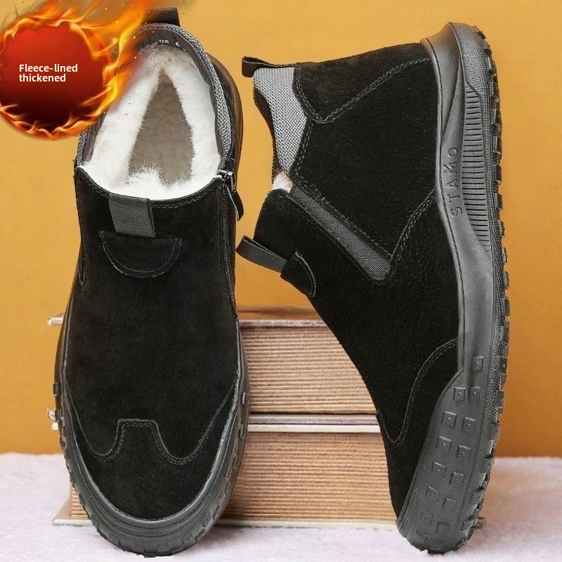 Winter Men's Shoes Plush Warm  - Suede Loafers Men recension och pris