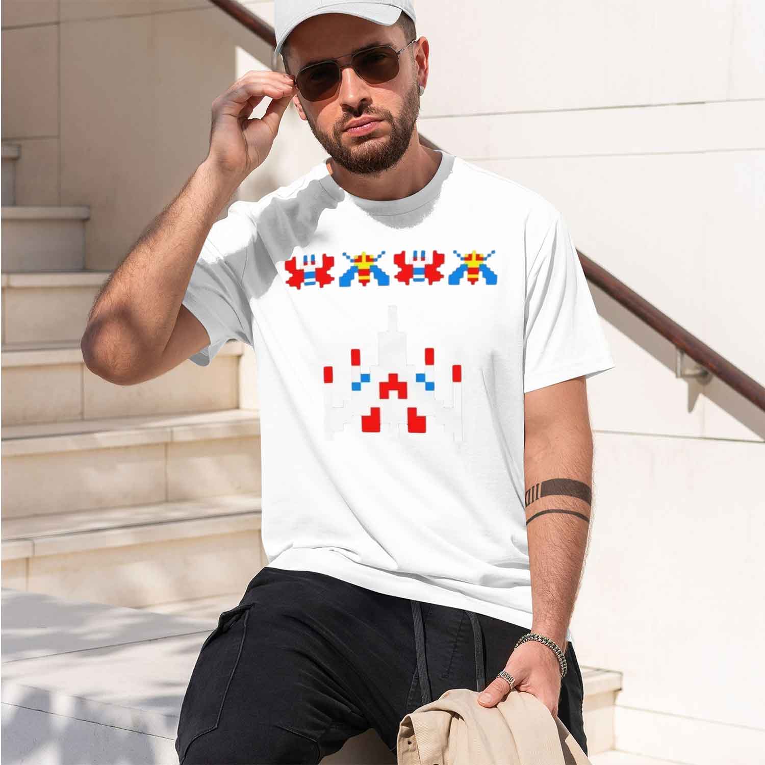 80s 70s Arcade Galaga Video Ga - Men'S Fashion 70S recension och pris