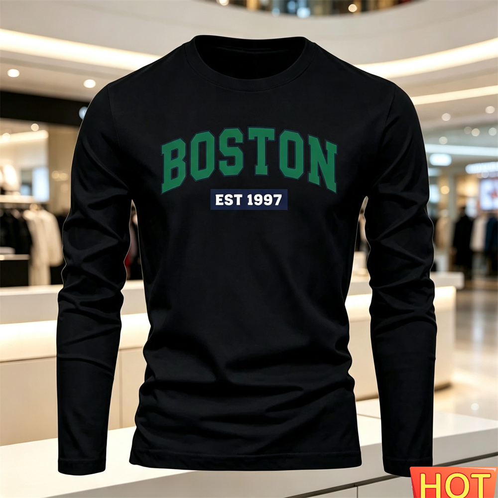 Autumn Summer Men's long sleev - Men'S Fashion T Shirts recension och pris