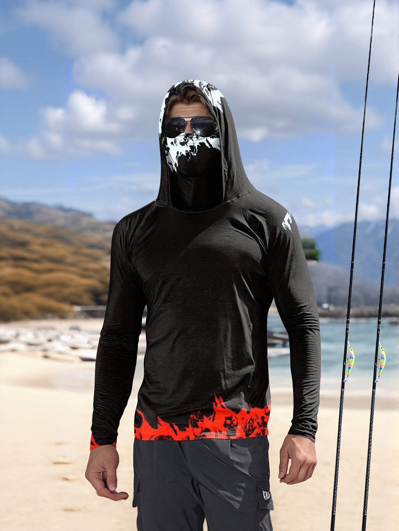 Men Hood Fishing Shirt long sl - Men'S Fashion T Shirts recension och pris