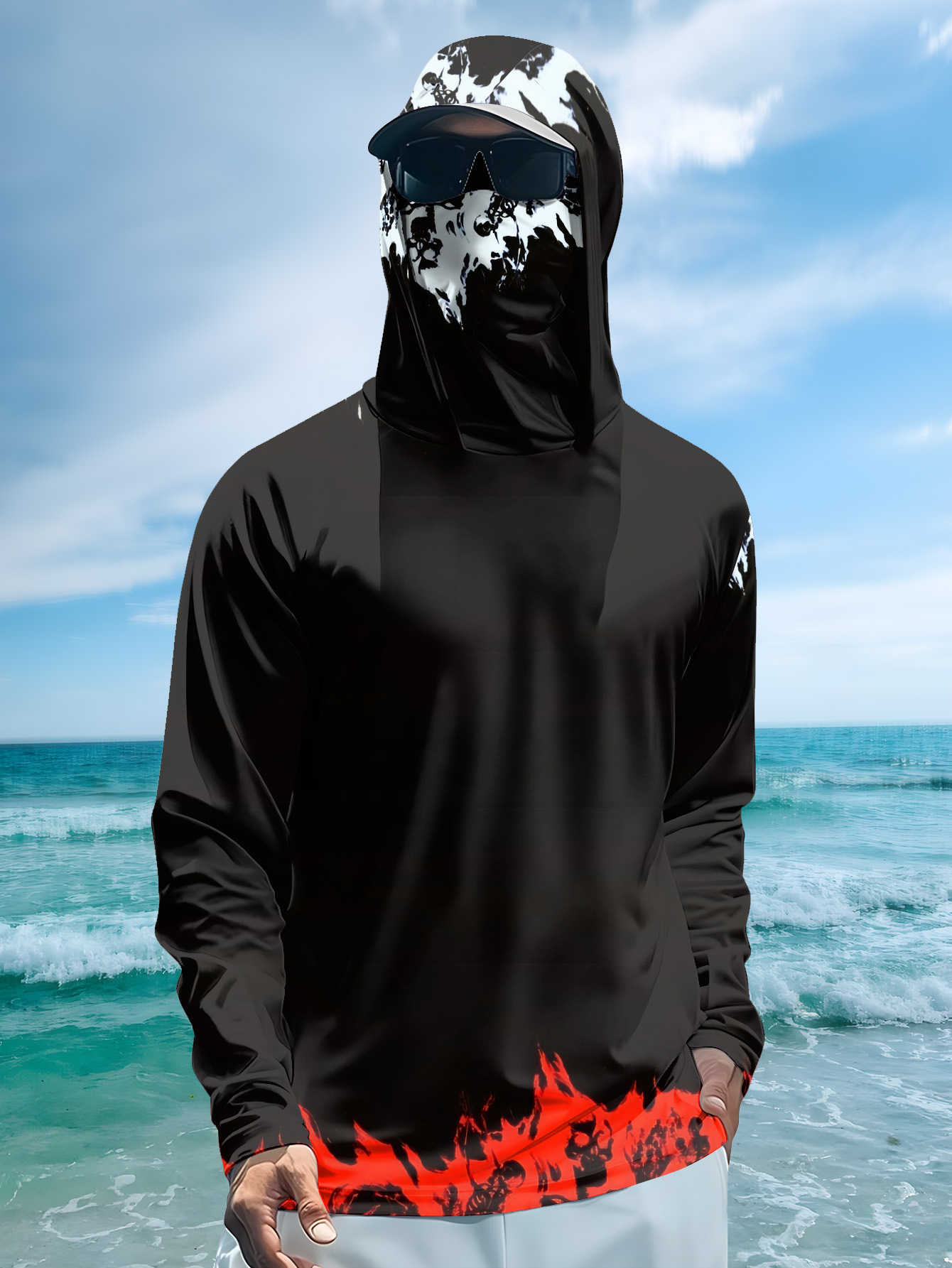 Men Hood Fishing Shirt long sl - Men'S Fashion T Shirts recension och pris