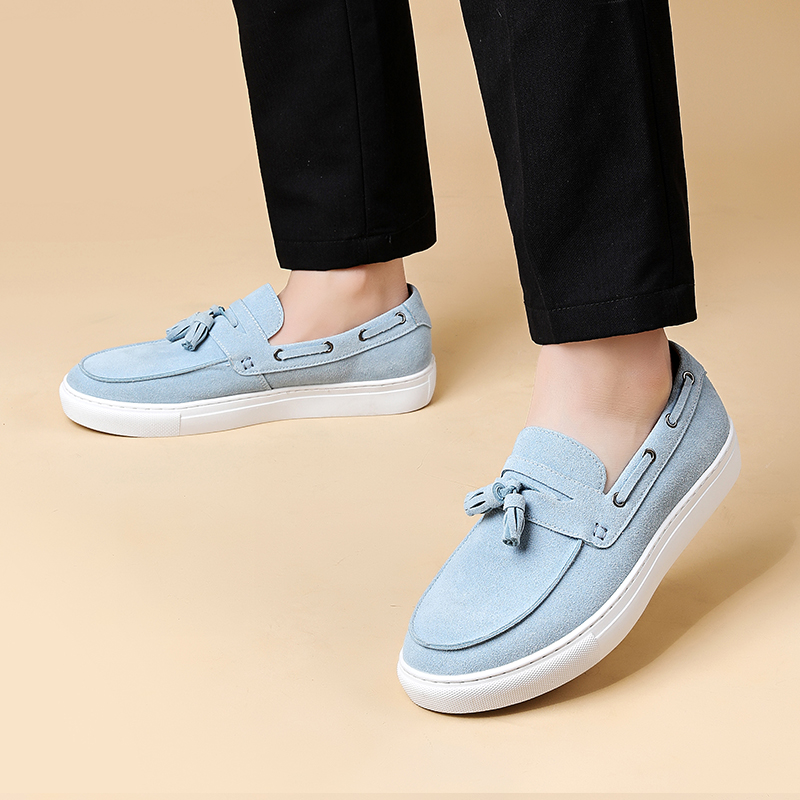Classic Men's Suede Leather Ta - Suede Loafers Men recension och pris