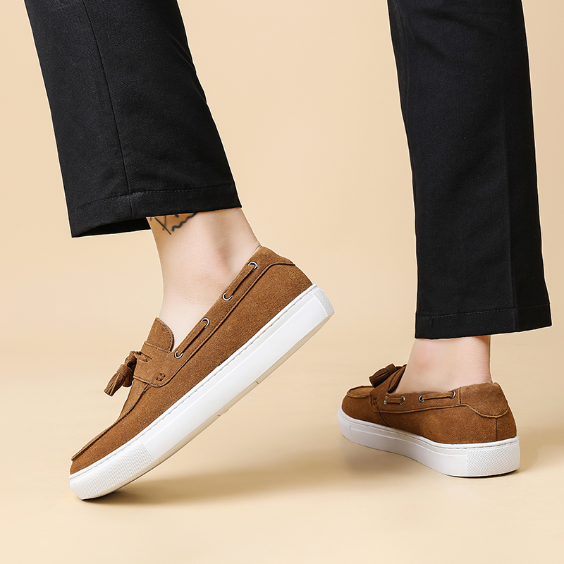 Classic Men's Suede Leather Ta - Suede Loafers Men recension och pris
