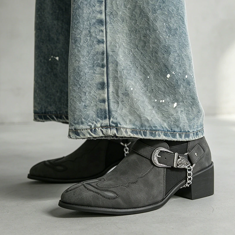 Men's Vintage Cowboy Boots Lea - Men Fashion Vintage recension och pris