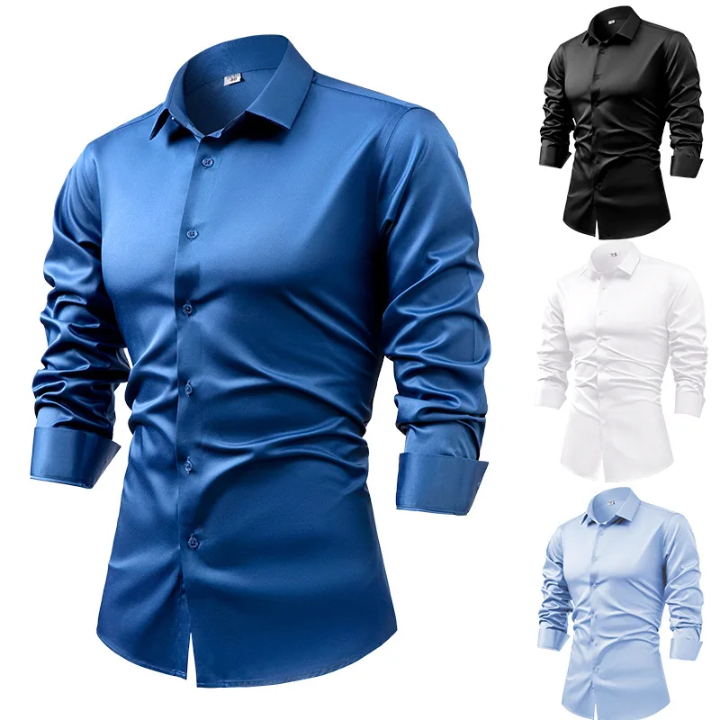 2025 Spring Autumn Royal Blue  - Dress Shirt Non-Iron recension och pris