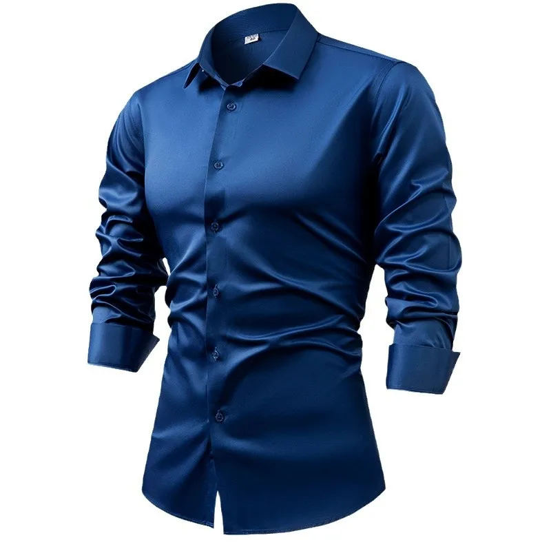 2025 Spring Autumn Royal Blue  - Dress Shirt Non-Iron recension och pris
