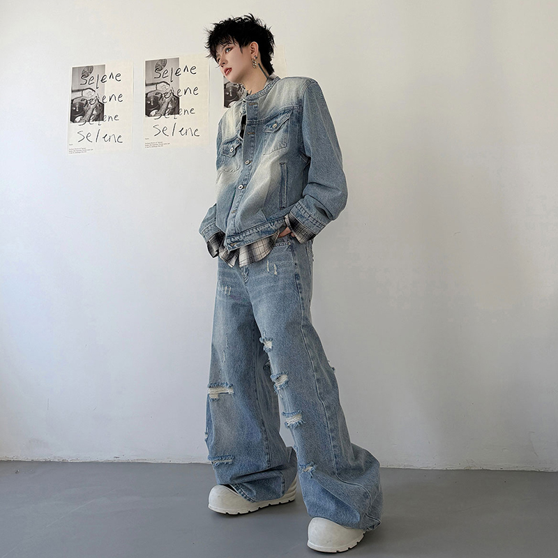 LUZHEN 2026 Autumn Vintage Was - Men Fashion Vintage recension och pris
