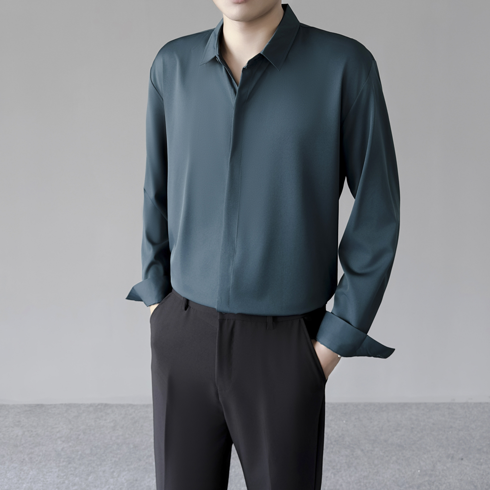 Spring Summer Thin Men's Cool  - Dress Shirt Non-Iron recension och pris