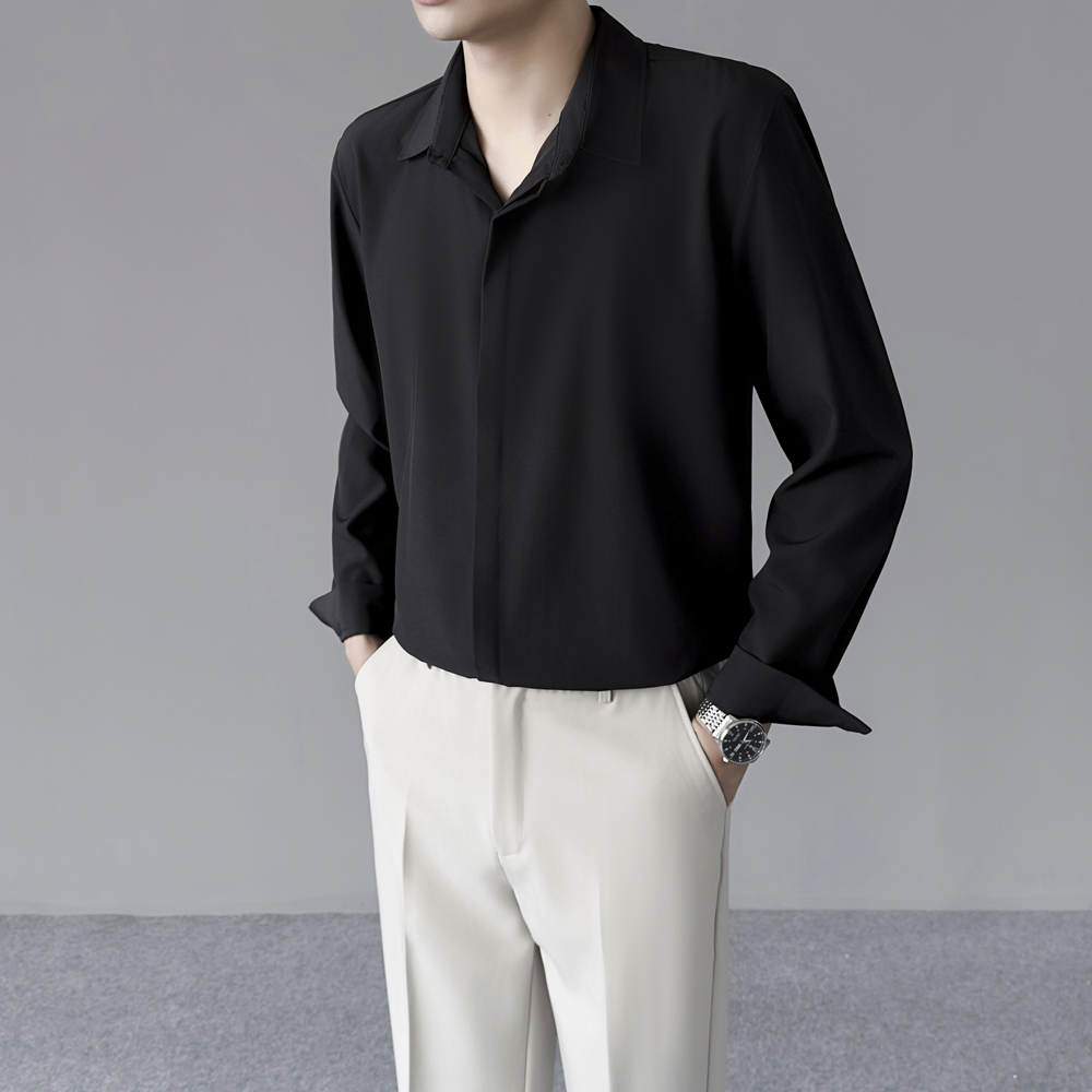 Spring Summer Thin Men's Cool  - Dress Shirt Non-Iron recension och pris