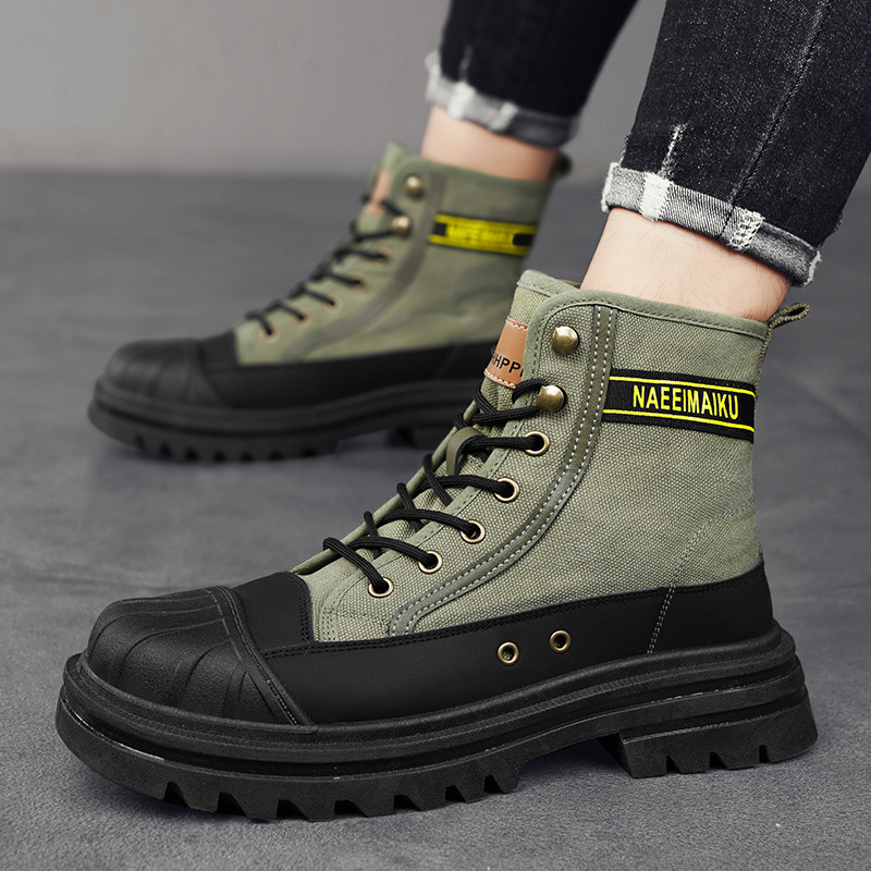 Mens Canvas Boots Fashion High - Men'S Fashion Footwear recension och pris