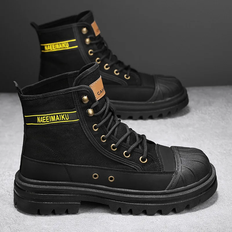 Mens Canvas Boots Fashion High - Men'S Fashion Footwear recension och pris