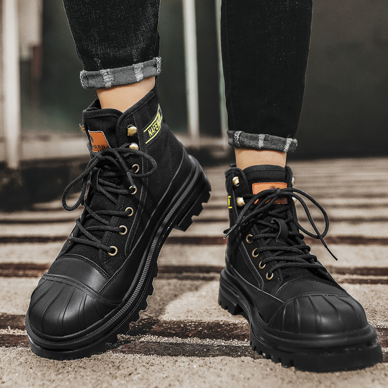 Mens Canvas Boots Fashion High - Men'S Fashion Footwear recension och pris