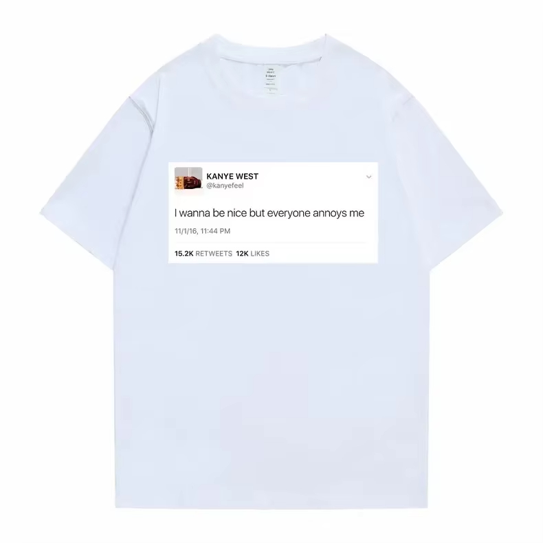 Funny Tweet Tshirt Hip Hop Kan - Men'S Fashion Essentials recension och pris