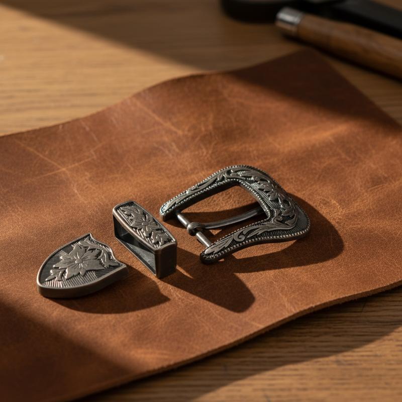 Floral Engraved Vintage Metal  - Leather Belt Braided recension och pris