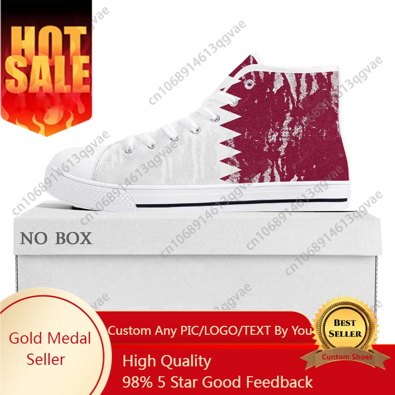 Qatar Flag High Top High Quali - Men'S Fashion Qatar recension och pris