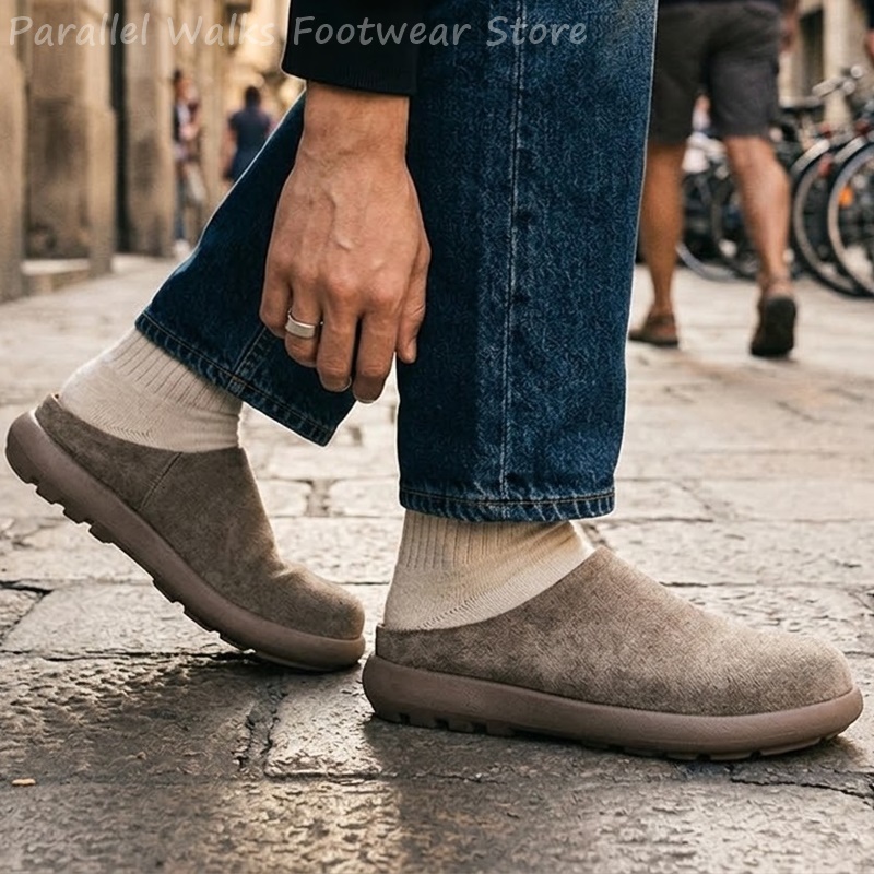 Unisex Suede Clogs Slip On Rou - Suede Loafers Men recension och pris