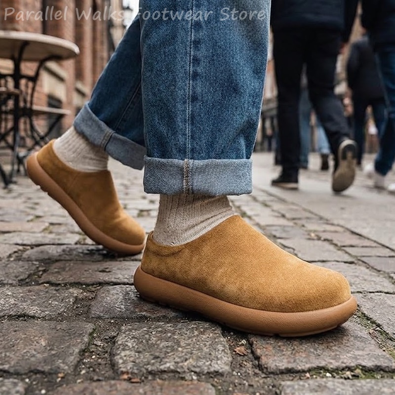 Unisex Suede Clogs Slip On Rou - Suede Loafers Men recension och pris